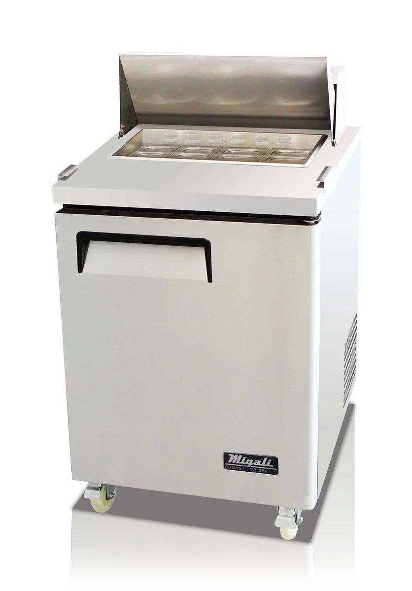 C-sp27-8-hc 27.5 In. Competitor Series Refrigerated Counter & Sandwich Preperation Table, Stainless Steel & Galvanized Steel