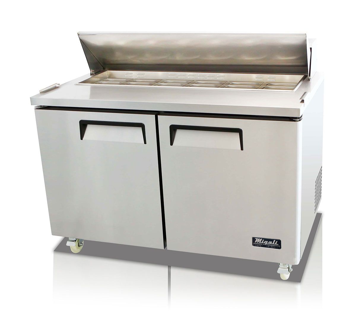 C-sp60-16-hc 60.2 In. Competitor Series Refrigerated Counter & Sandwich Preparation Table, Stainless Steel & Galvanized Steel