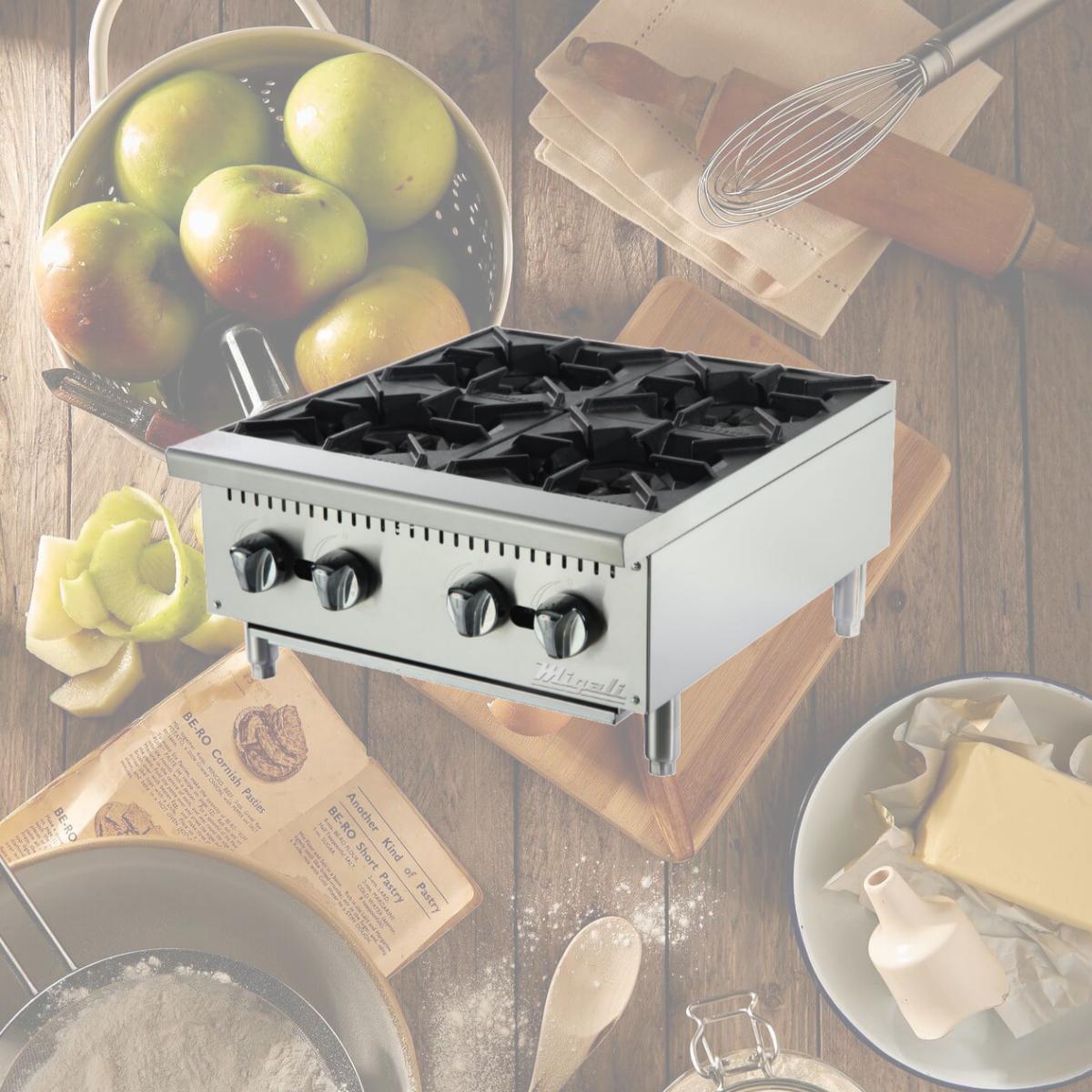 Picture of Migali C-HP-4-24 24 in. Competitor Series Countertop Hot Plate, Stainless Steel