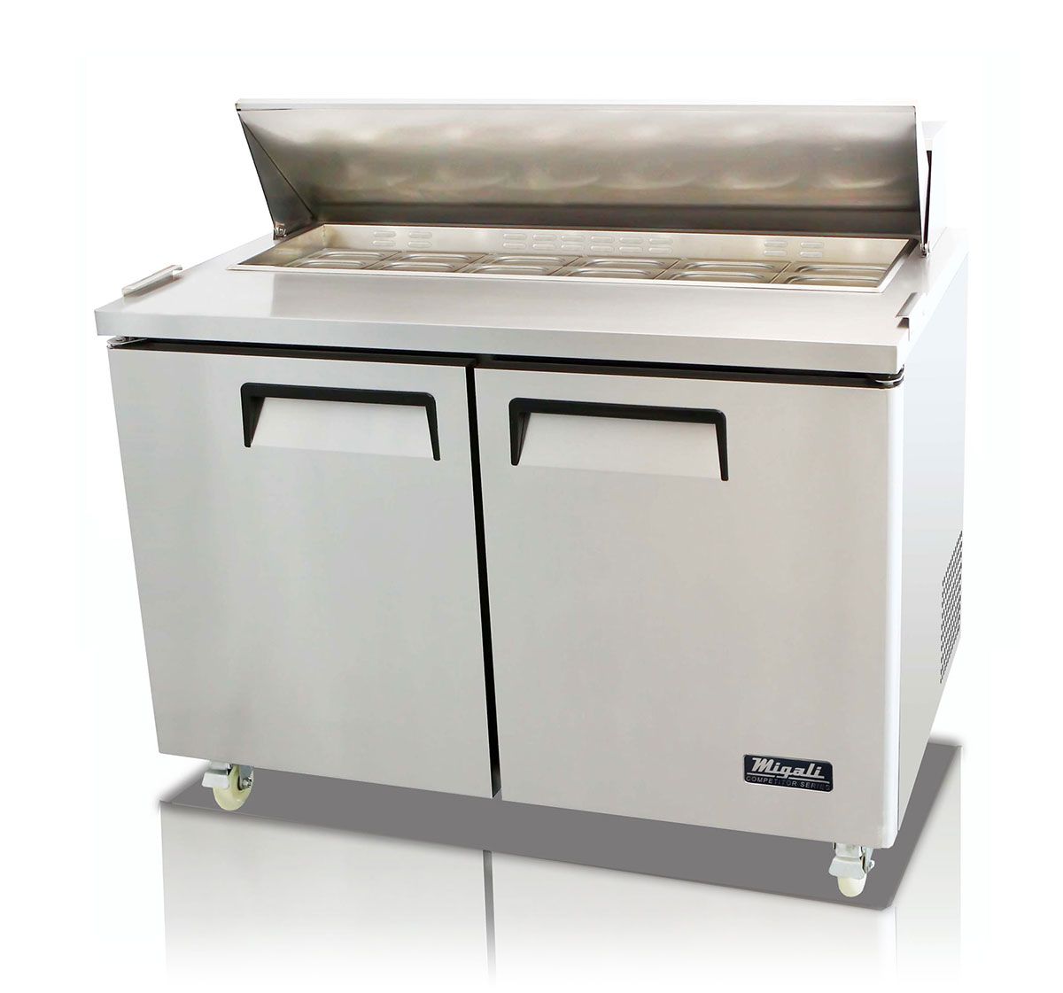C-sp48-12-hc 48.2 In. Competitor Series Refrigerated Counter & Sandwich Preparation Table, Stainless Steel & Galvanized Steel