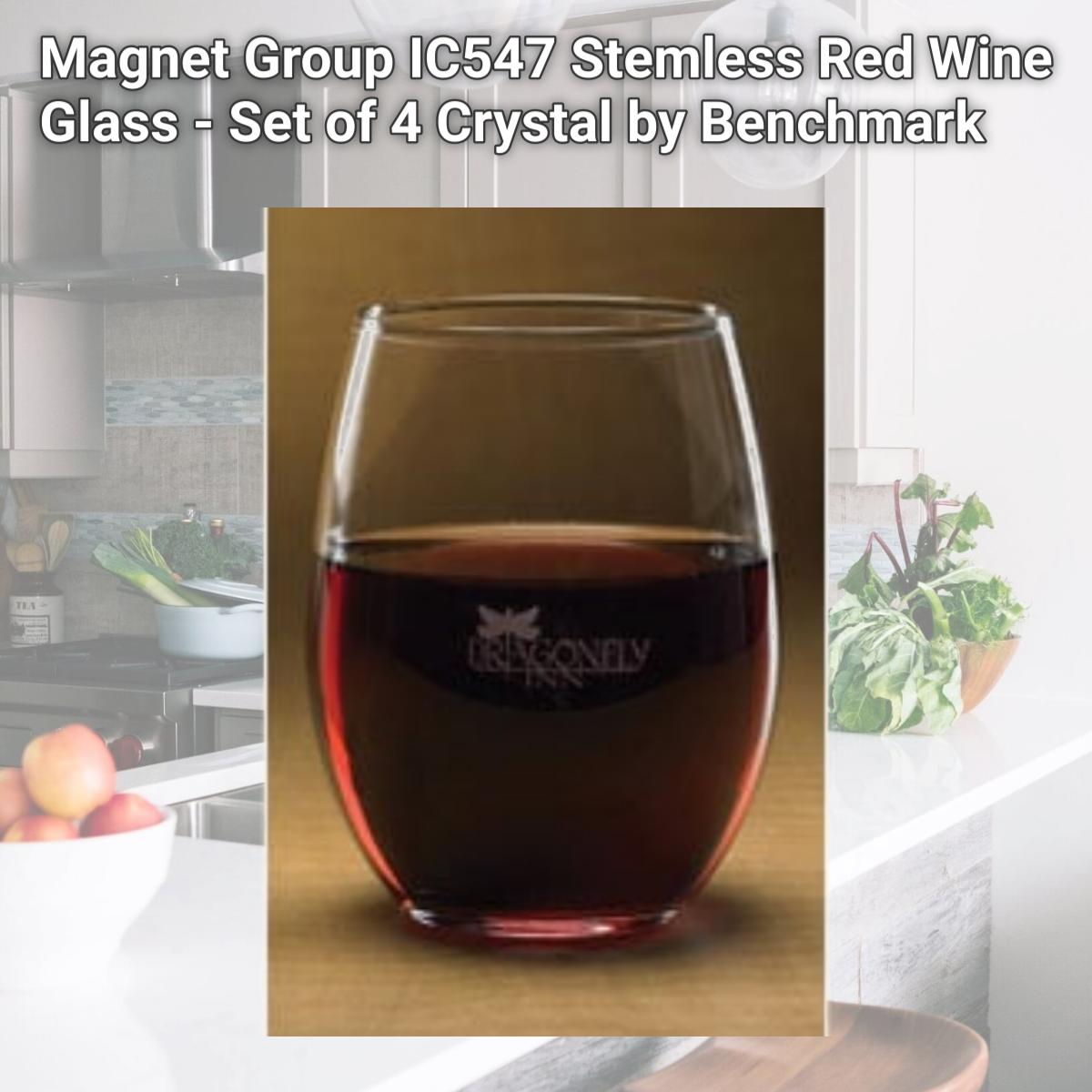 Picture of Magnet Group IC547 Stemless Red Wine Glass - Set of 4 Crystal by Benchmark