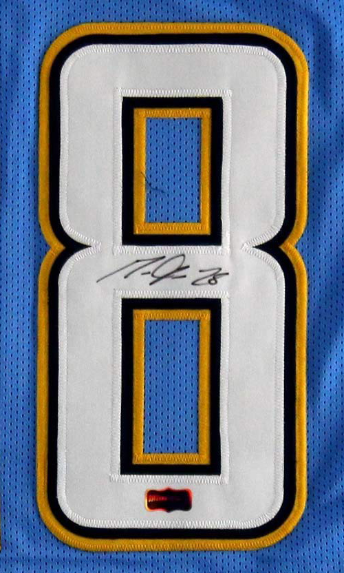 Picture of Radtke Sports 10601 Melvin Gordon Signed Los Angeles Framed Powder Jersey&#44; Blue - Large