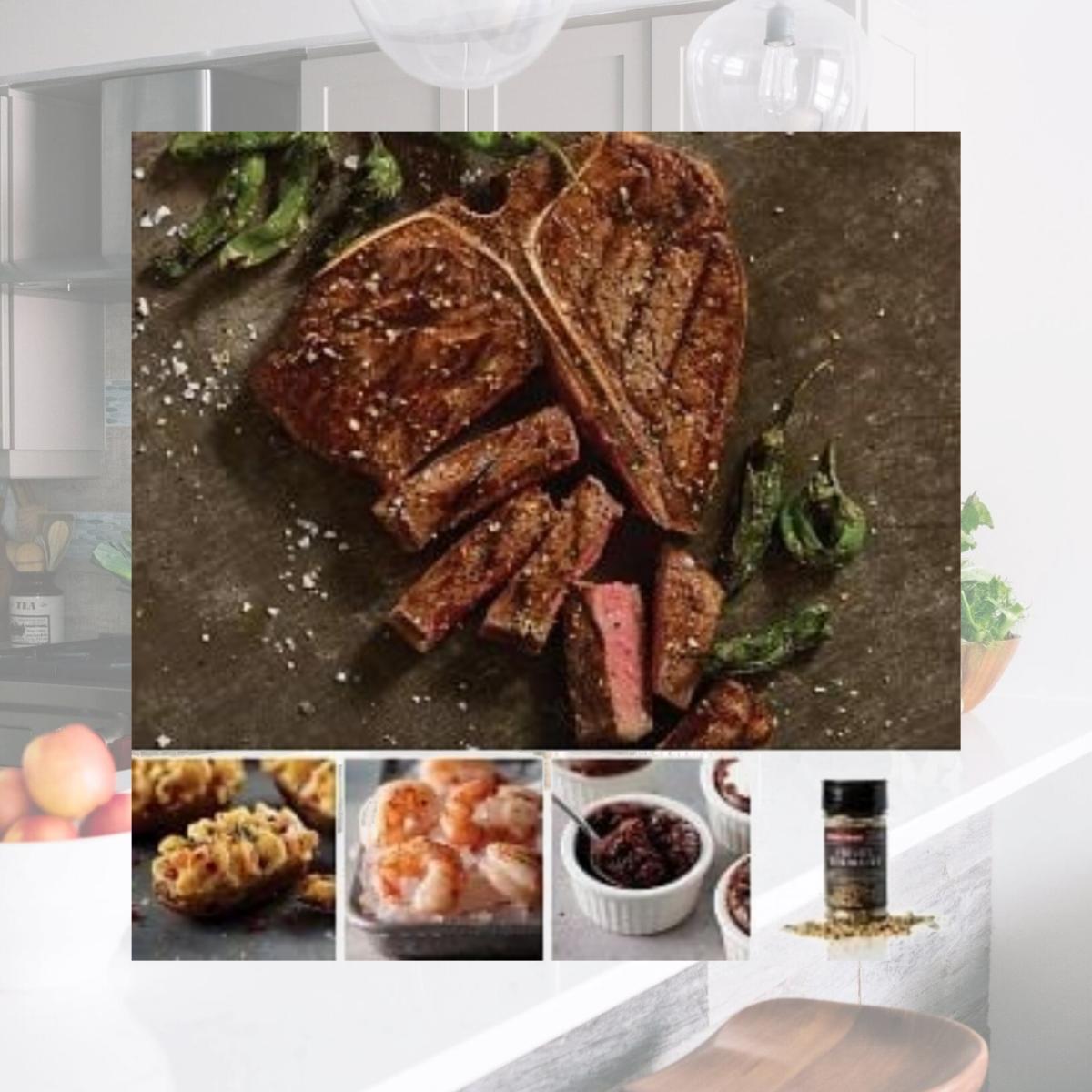 Picture of Omaha Steaks 68088 Porterhouse Family Dinner II Meat Food