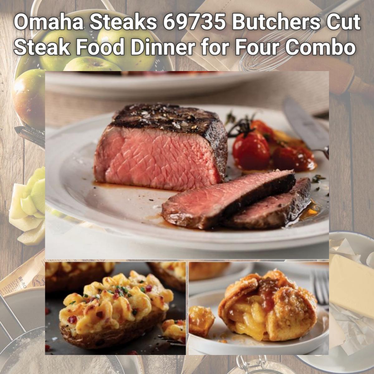 Picture of Omaha Steaks 69735 Butchers Cut Steak Food Dinner for Four Combo