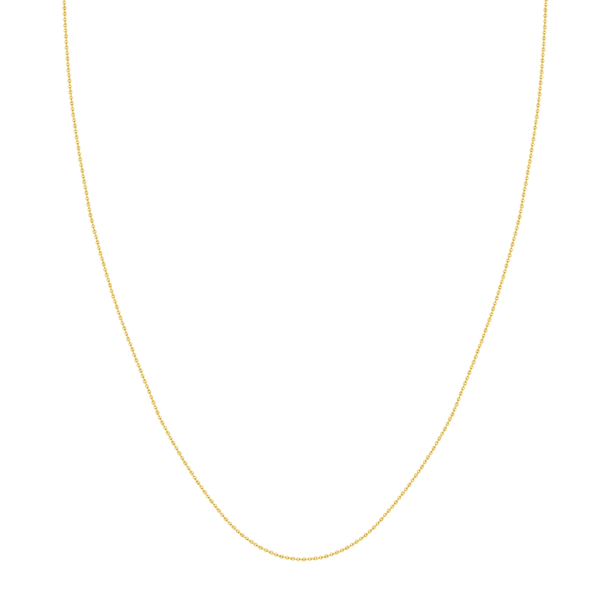 UBS015007745-14Y-22 14K Yellow Gold 0.9 mm Cable Chain with Slider Bead Lobster Lock