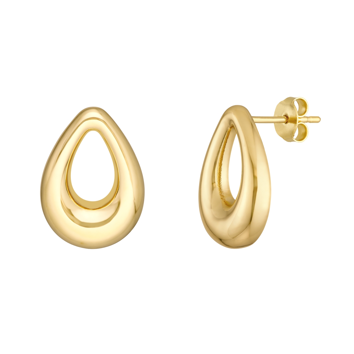 UPC 842940150212 product image for UBS014024572-14Y 14K Yellow Gold Open Teardrop Stud Earrings | upcitemdb.com