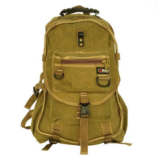 City Boy Multipurpose Canvas Outdoor Backpack Dayback & School Bag - Stylish Khaki