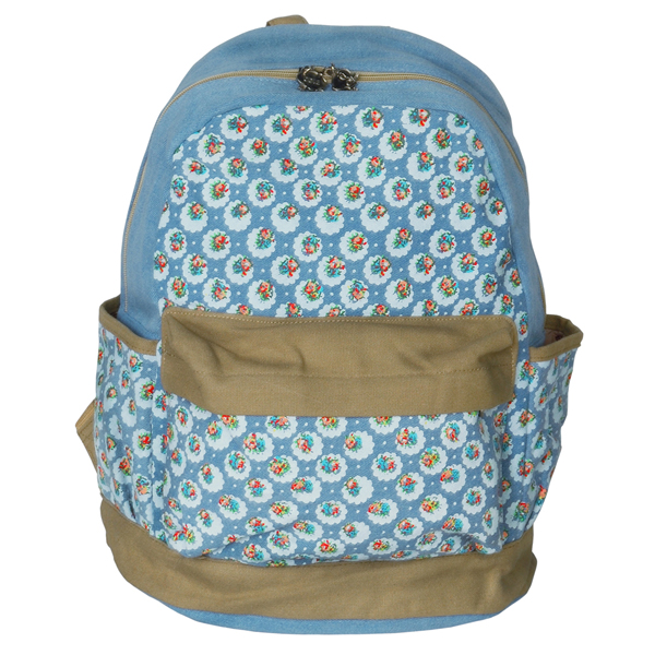 D3080 Unforgettable Day Fabric Art School Backpack Outdoor Daypack Blue