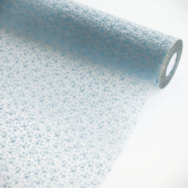 C1039-roll Blue Small Florals - Self-adhesive Printed Window Film Home Decor Roll Multicolor