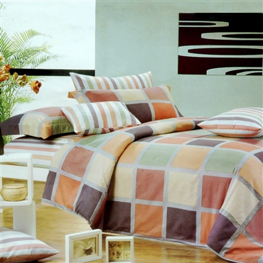 Mf74-2-cfr01-2 Modern Plaid - Luxury 5 Pieces Comforter Set Combo 300gsm - Full Size