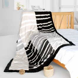 61 By 86.6 In. Onitiva - Stripe Beauty Patchwork Throw Blanket Purple