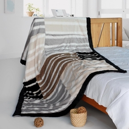 61 By 86.6 In. Onitiva - City Of God Patchwork Throw Blanket Grey