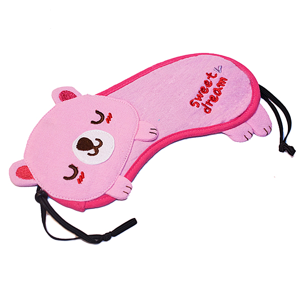 K-192-pink 7.9 X 2.8 In. Sweet Dream - Pink Rabbit Animal Eye Shade Sleeping Mask Cover & Sleep Blinder