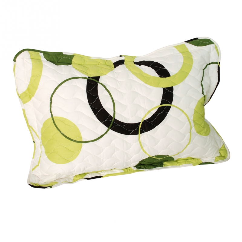 33.8 By 24 In. Onitiva Green Fairy - Quilted Sham & Quilted Pillow Sham Green