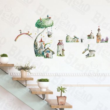 Zs-051 Towers - Wall Decals Stickers Appliques Home Decor Multicolor
