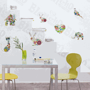 Colorful Figure - Wall Decals Stickers Appliques Home Decor Multicolor