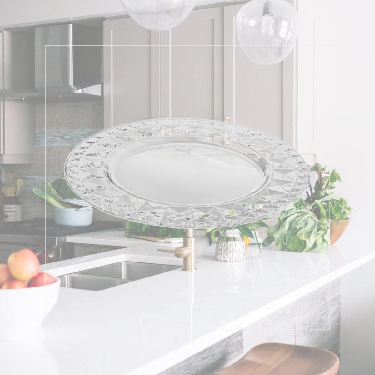 Picture of Majestic Gifts E65278-US Carre 12.6 in. High Quality Glass Charger Plate- case of 2