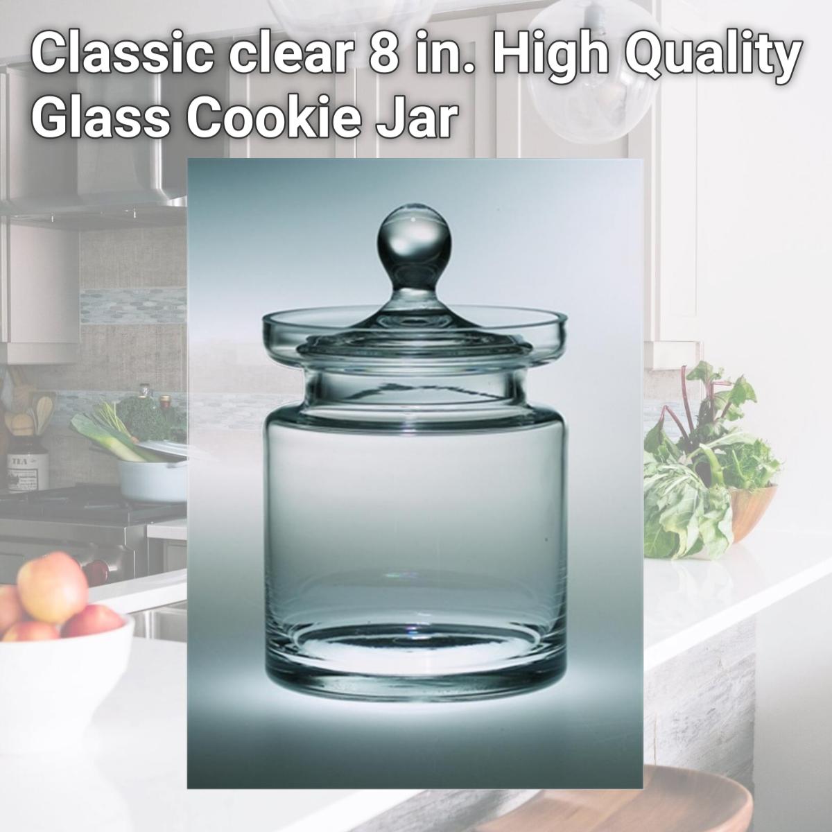 Picture of Majestic Gifts T-200 Classic clear 8 in. High Quality Glass Cookie Jar