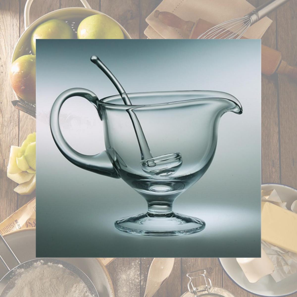 Picture of Majestic Gifts T-302 Classic clear 5.5 in. High Quality Glass Sauce Bowl With Spoon