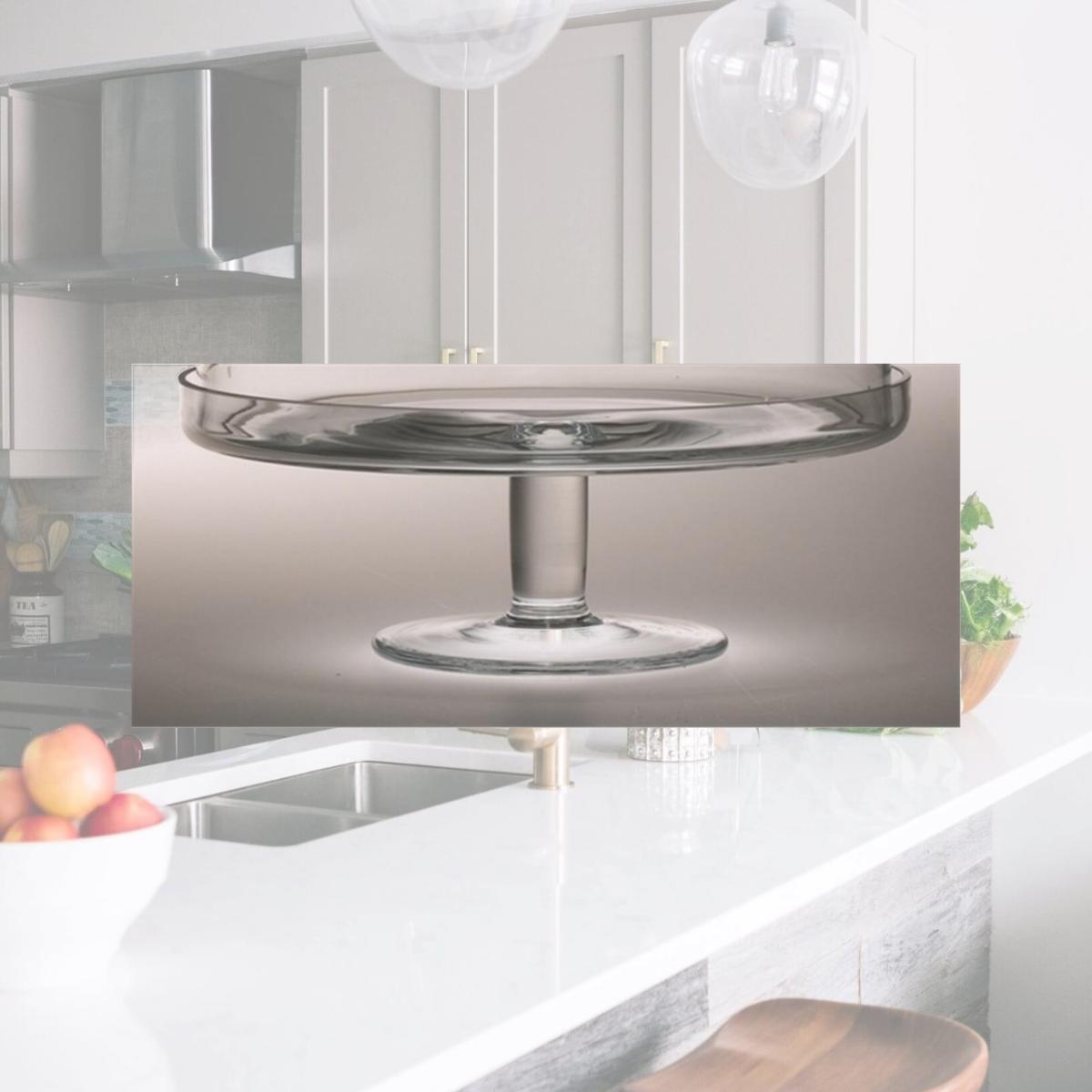 Picture of Majestic Gifts T-303 Classic clear 11 in. High Quality Glass Cake Stand