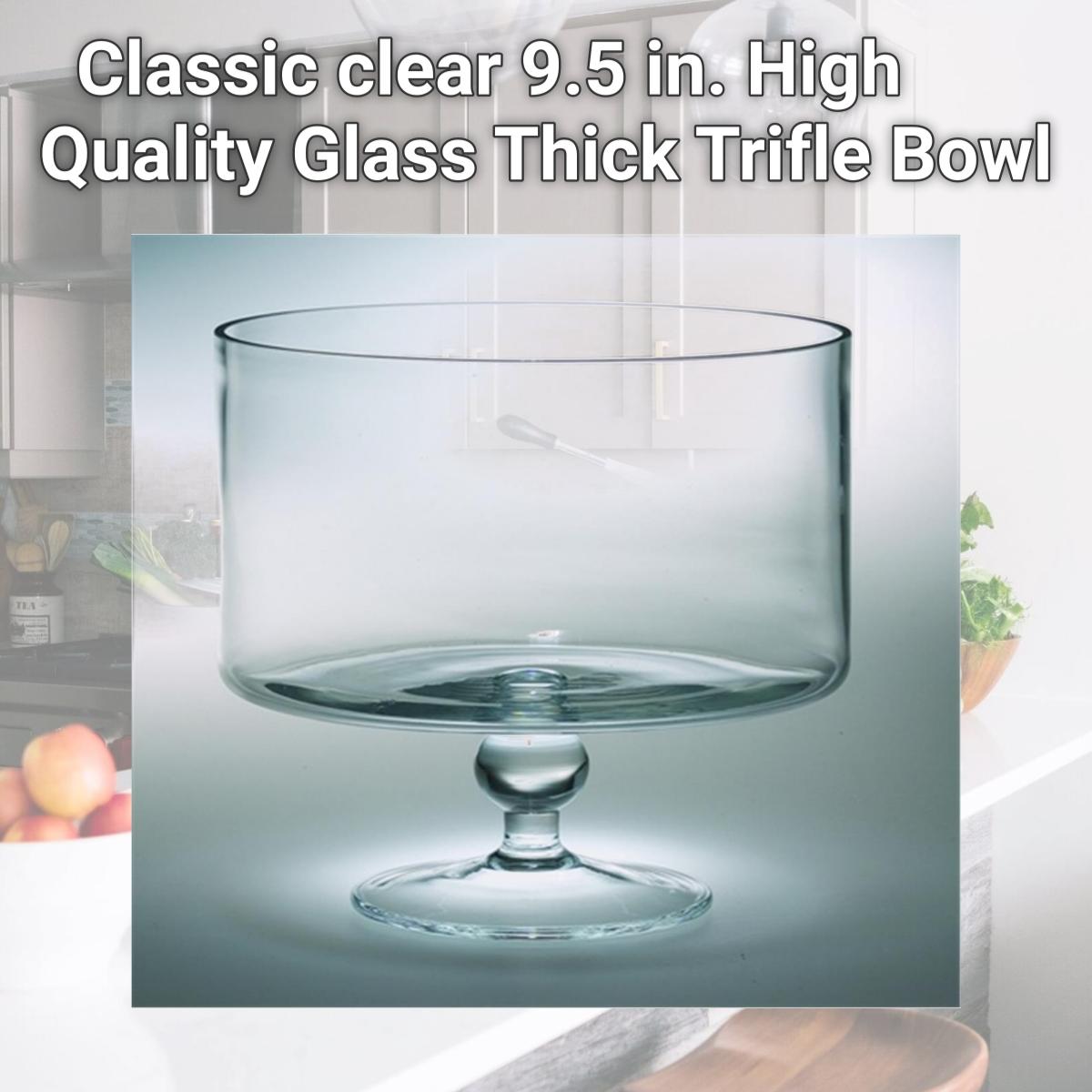 Picture of Majestic Gifts T-500 Classic clear 9.5 in. High Quality Glass Thick Trifle Bowl