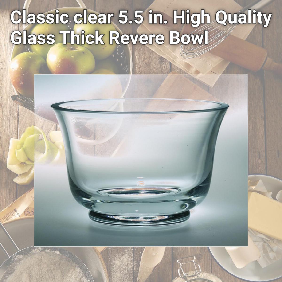 Picture of Majestic Gifts T-501 Classic clear 5.5 in. High Quality Glass Thick Revere Bowl