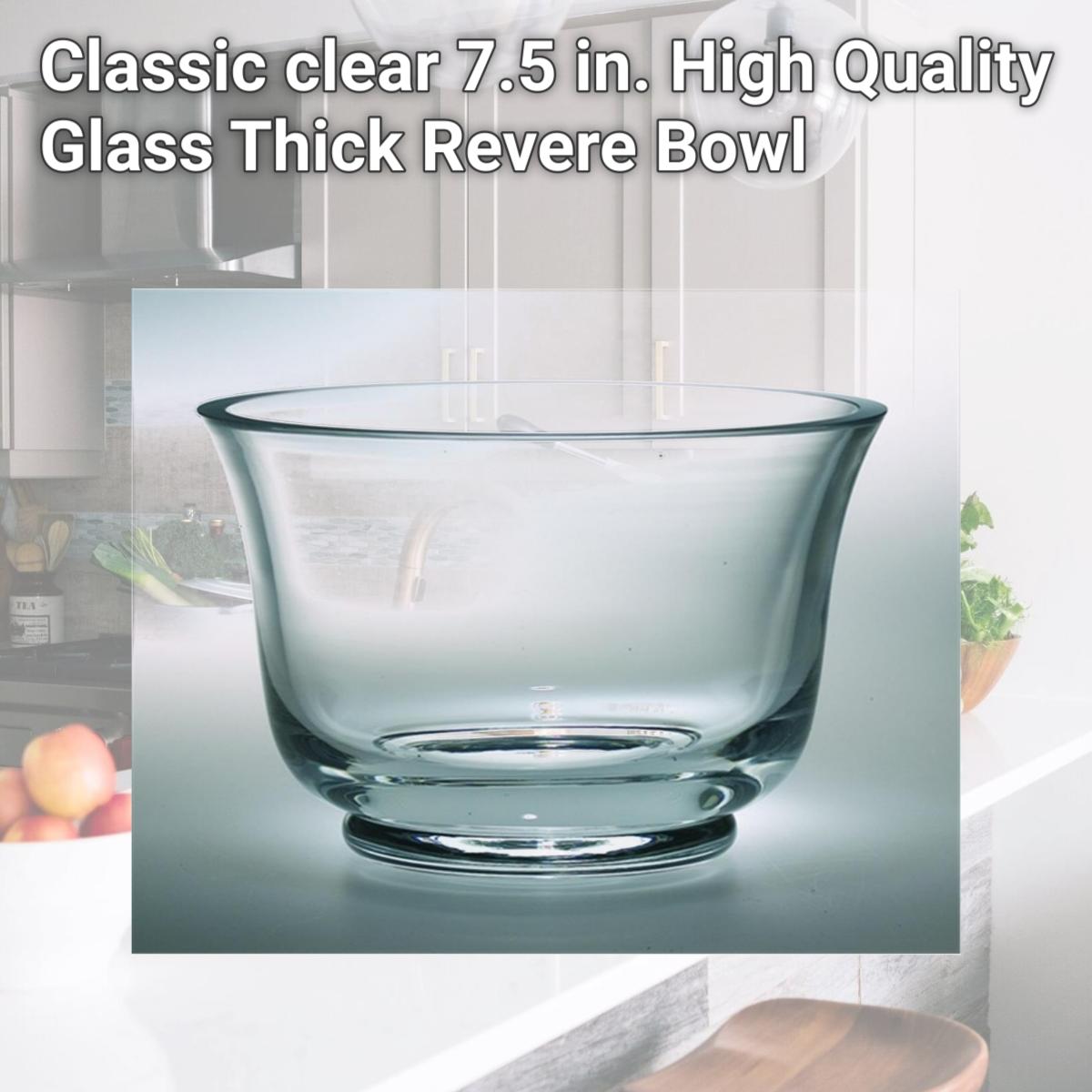Picture of Majestic Gifts T-502 Classic clear 7.5 in. High Quality Glass Thick Revere Bowl