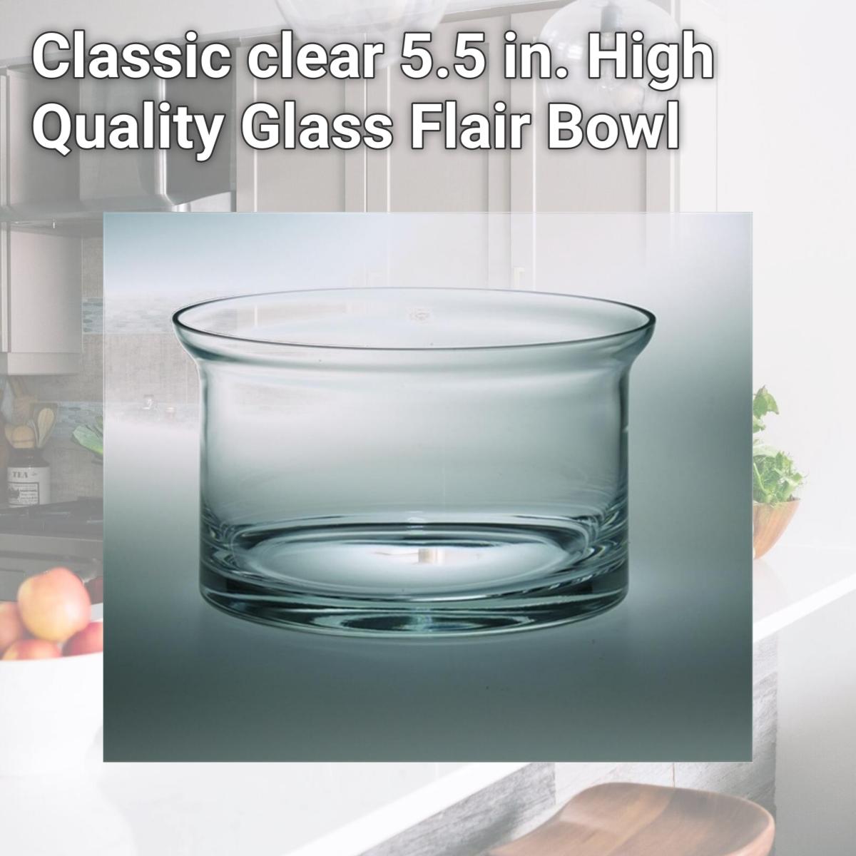 Picture of Majestic Gifts T-507 Classic clear 5.5 in. High Quality Glass Flair Bowl