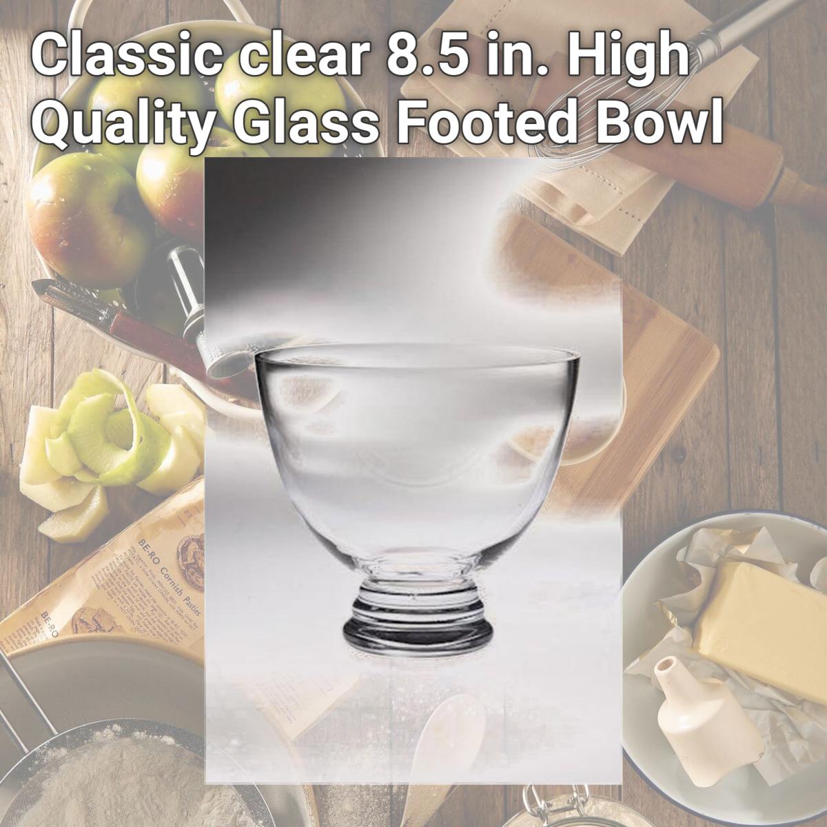 Picture of Majestic Gifts T-760-8 Classic clear 8.5 in. High Quality Glass Footed Bowl