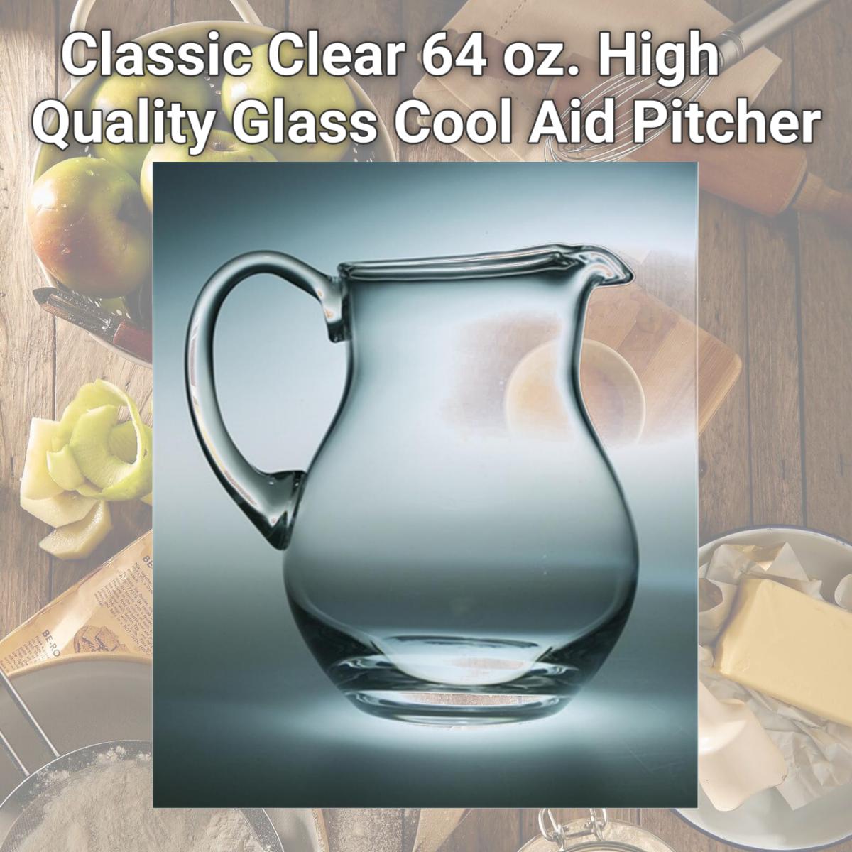 Picture of Majestic Gifts T-102 Classic Clear 64 oz. High Quality Glass Cool Aid Pitcher
