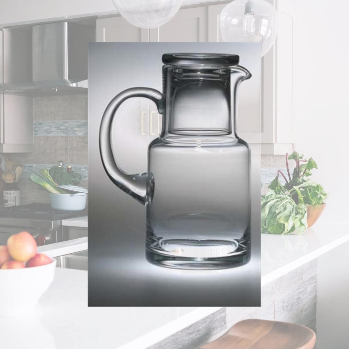 Picture of Majestic Gifts T-104 Classic Clear 28 oz. High Quality Glass Pitcher With Glass