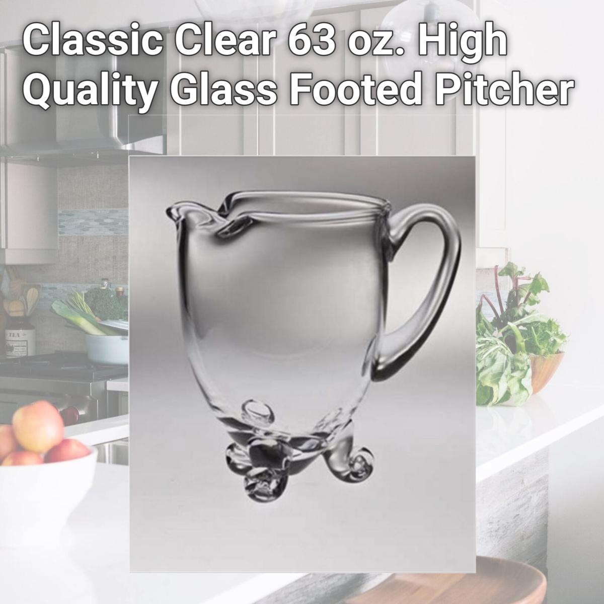 Picture of Majestic Gifts T-132 Classic Clear 63 oz. High Quality Glass Footed Pitcher