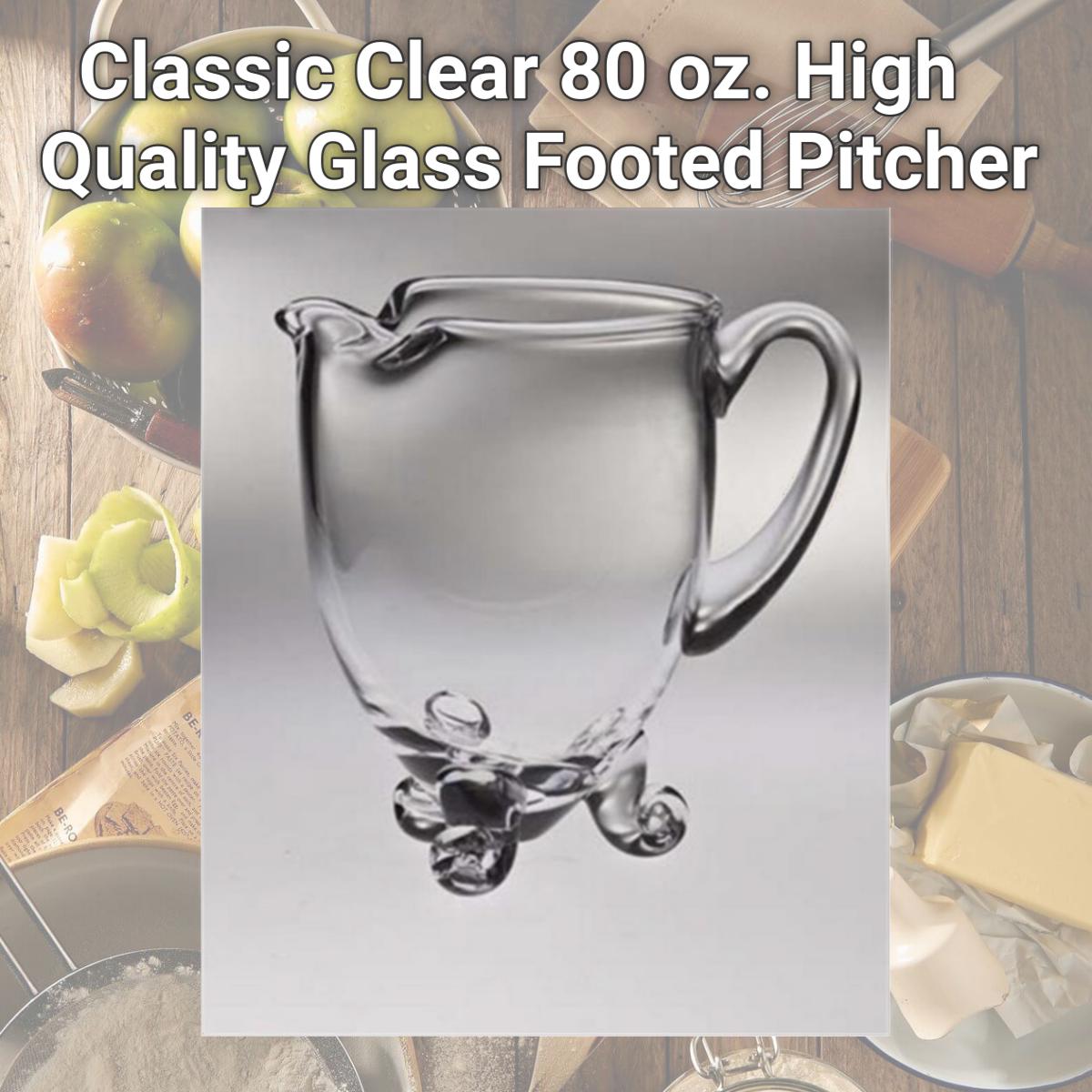 Picture of Majestic Gifts T-133 Classic Clear 80 oz. High Quality Glass Footed Pitcher