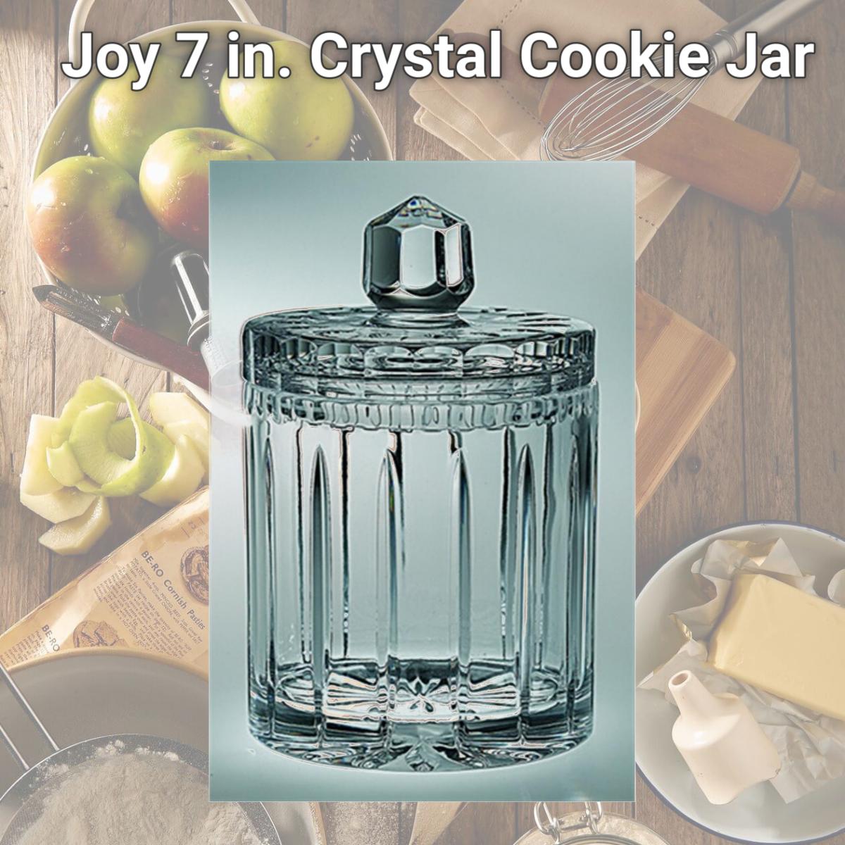 Picture of Majestic Gifts JO-130-7 Joy 7 in. Crystal Cookie Jar