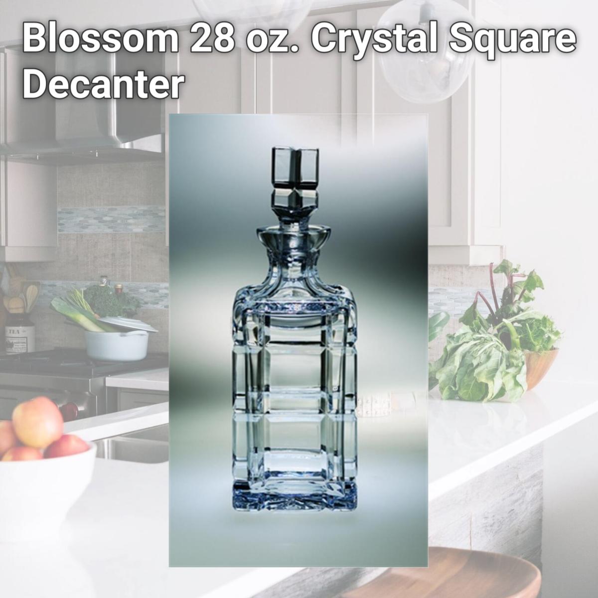 Picture of Majestic Gifts BL-153 Blossom 28 oz. Crystal Square Decanter