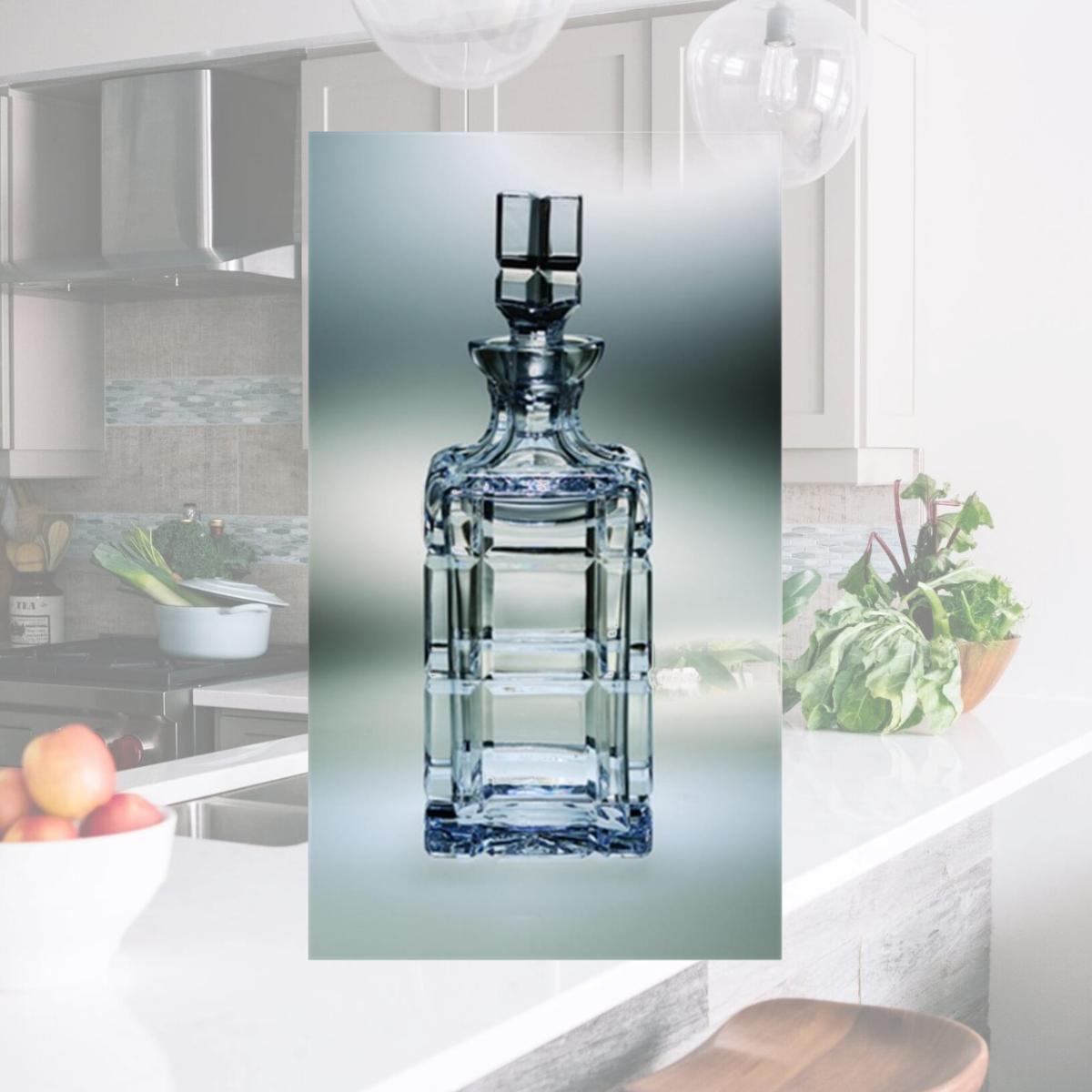 Picture of Majestic Gifts BL-153 Blossom 28 oz. Crystal Square Decanter