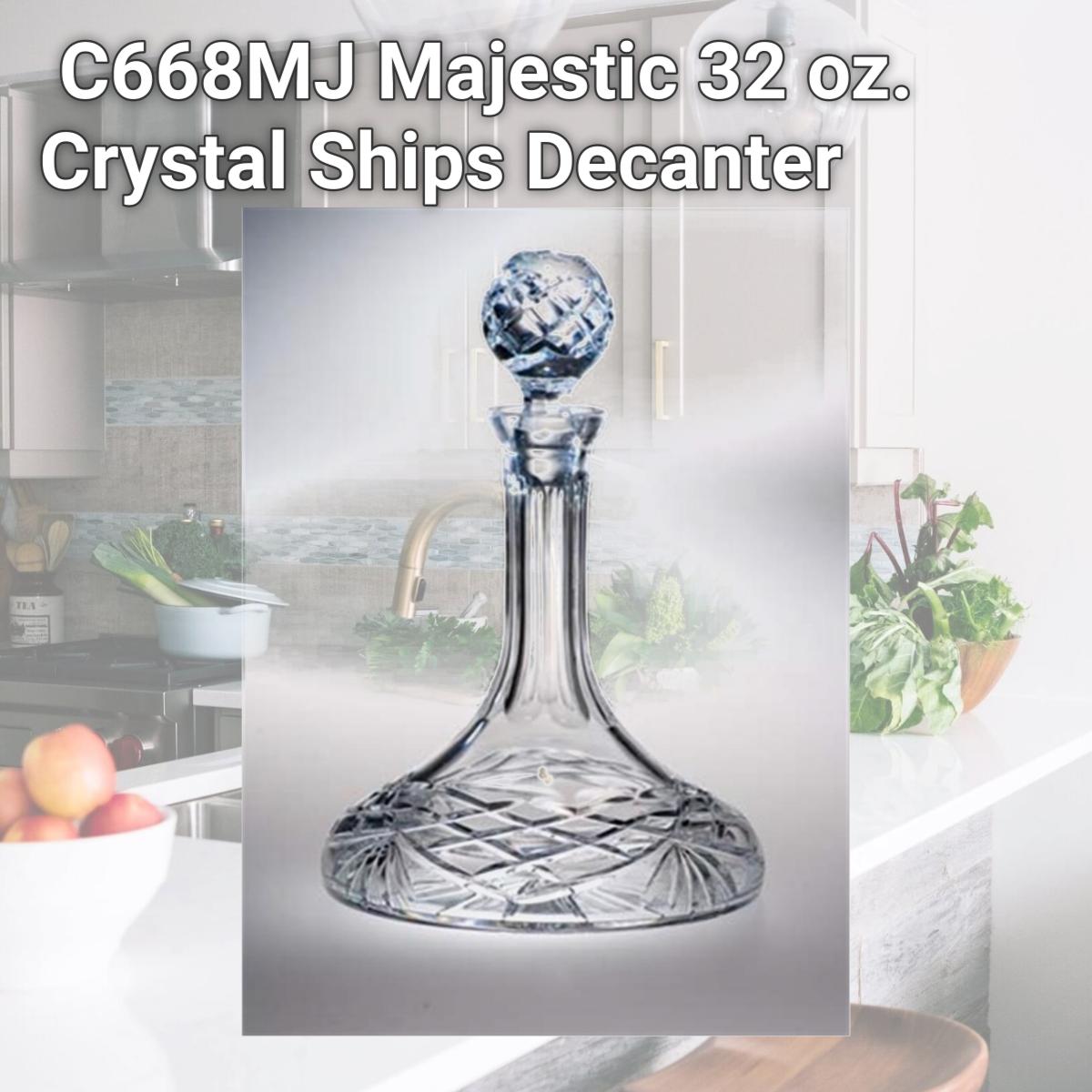 Picture of Majestic Gifts C668MJ Majestic 32 oz. Crystal Ships Decanter