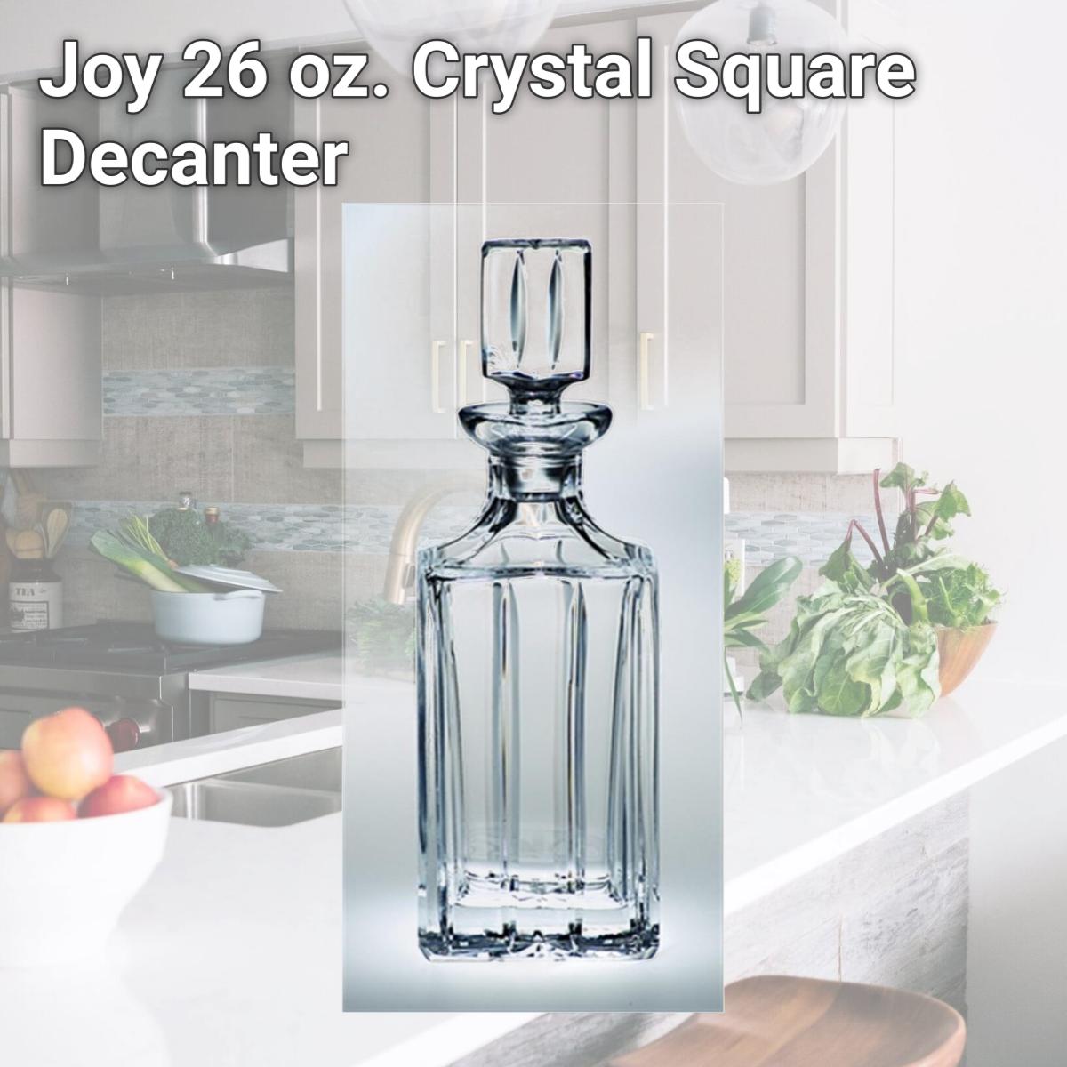 Picture of Majestic Gifts JO-153 Joy 26 oz. Crystal Square Decanter