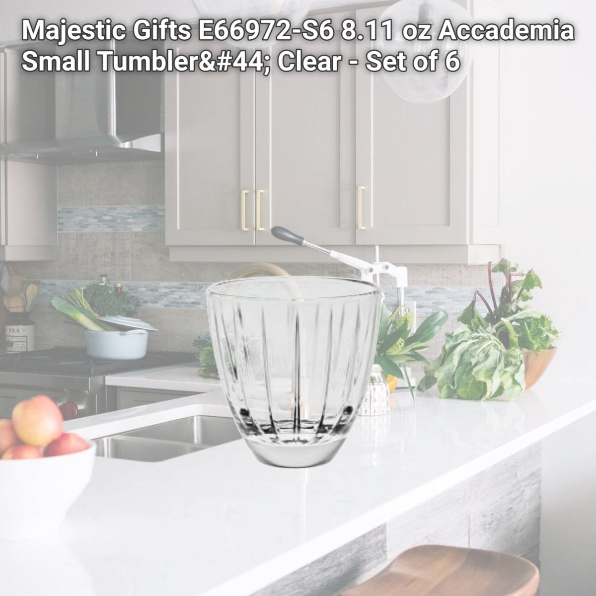 Picture of Majestic Gifts E66972-S6 8.11 oz Accademia Small Tumbler, Clear - Set of 6