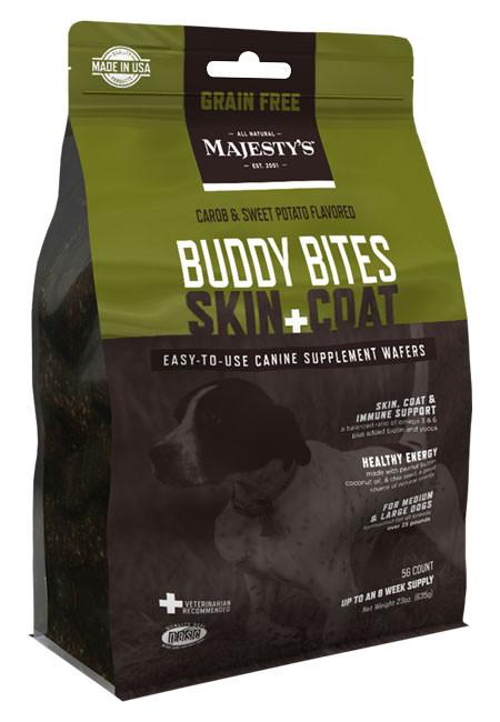 Mbbscgf28 Buddy Bites Skin & Coat, Grain-free Formula Carob & Sweet Potato - 28 Count