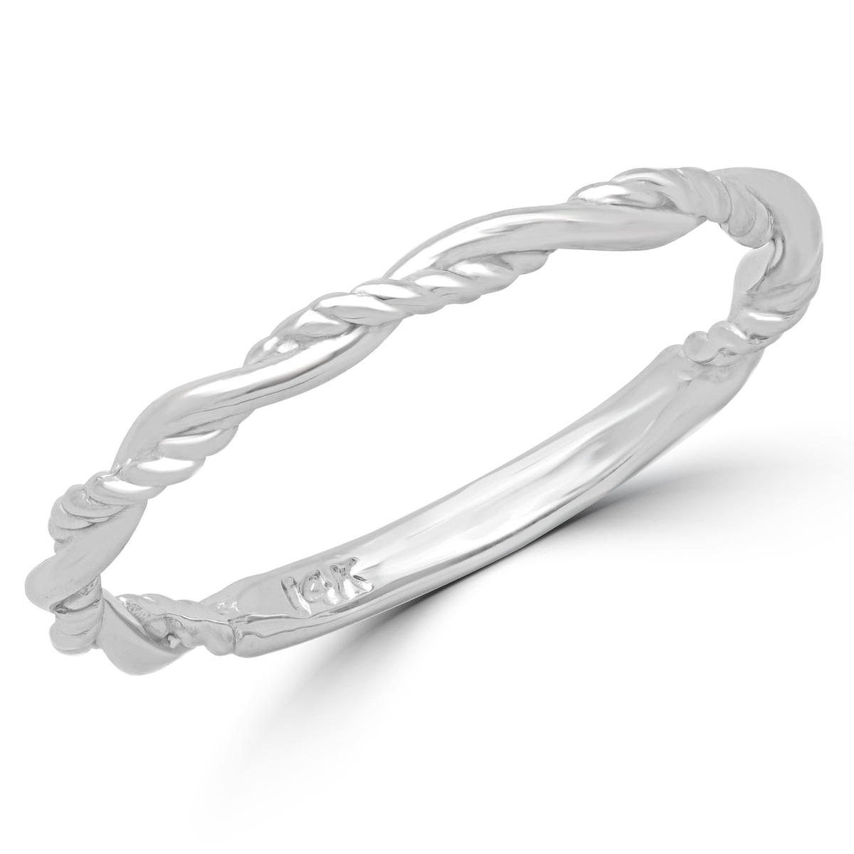 MD180599-P Classic Wedding Band Ring in 14K White Gold