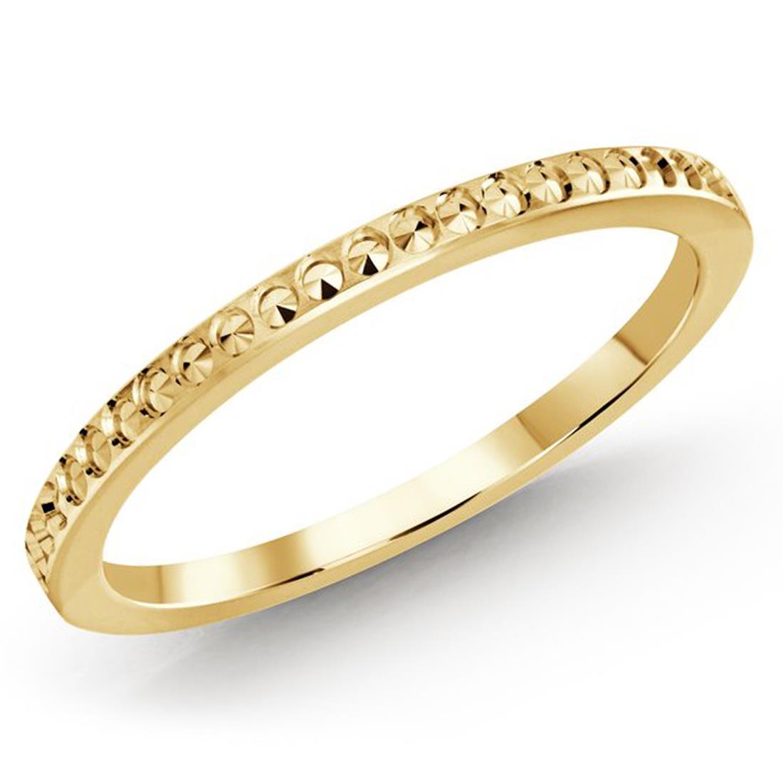 MD180481-4.25 Classic Wedding Band Ring in 10K Yellow Gold - Size 4.25