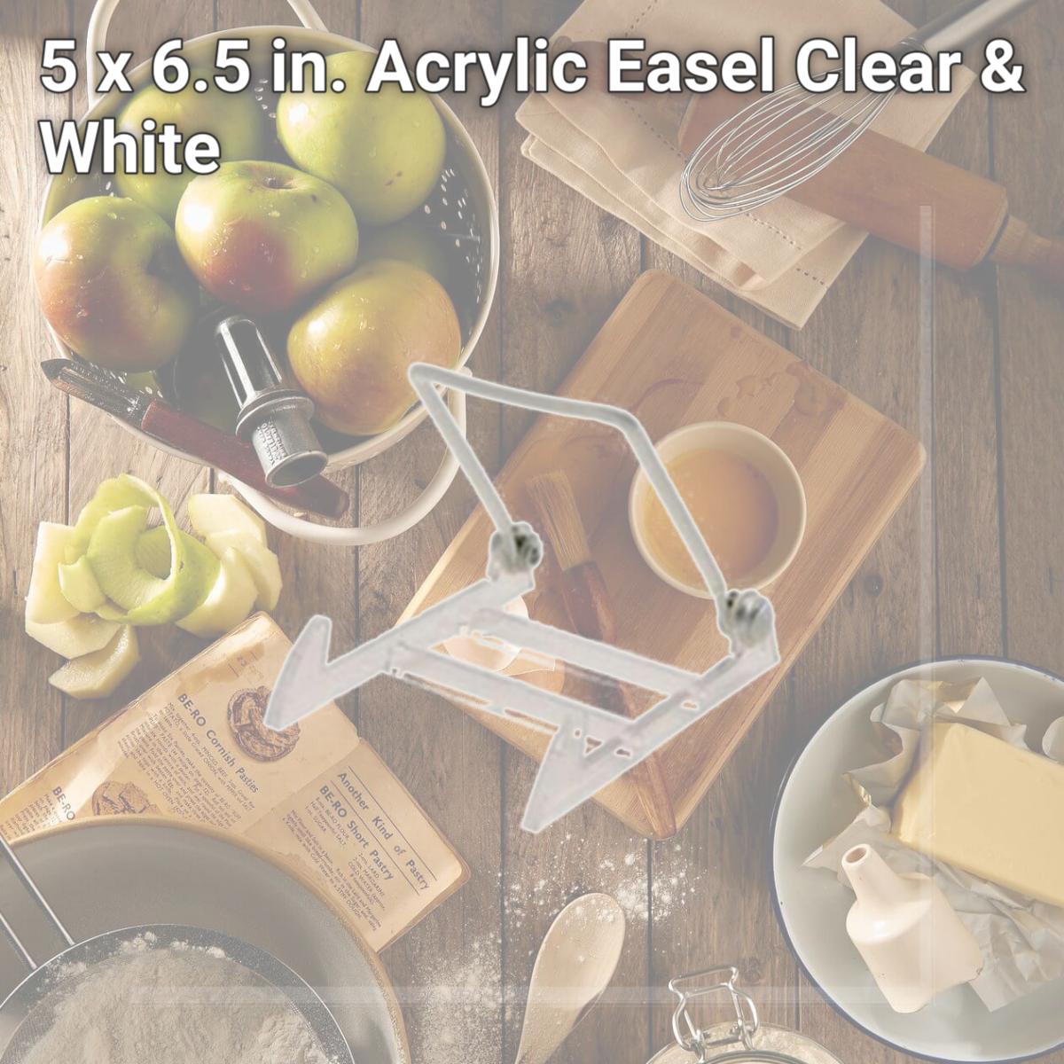Picture of AMKO EASEL-3 5 x 6.5 in. Acrylic Easel, Clear & White