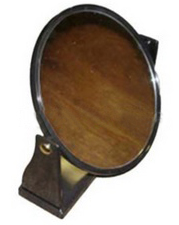 Mirror-e07 8.5 In. Single Sided Round Mirror, Black Frame