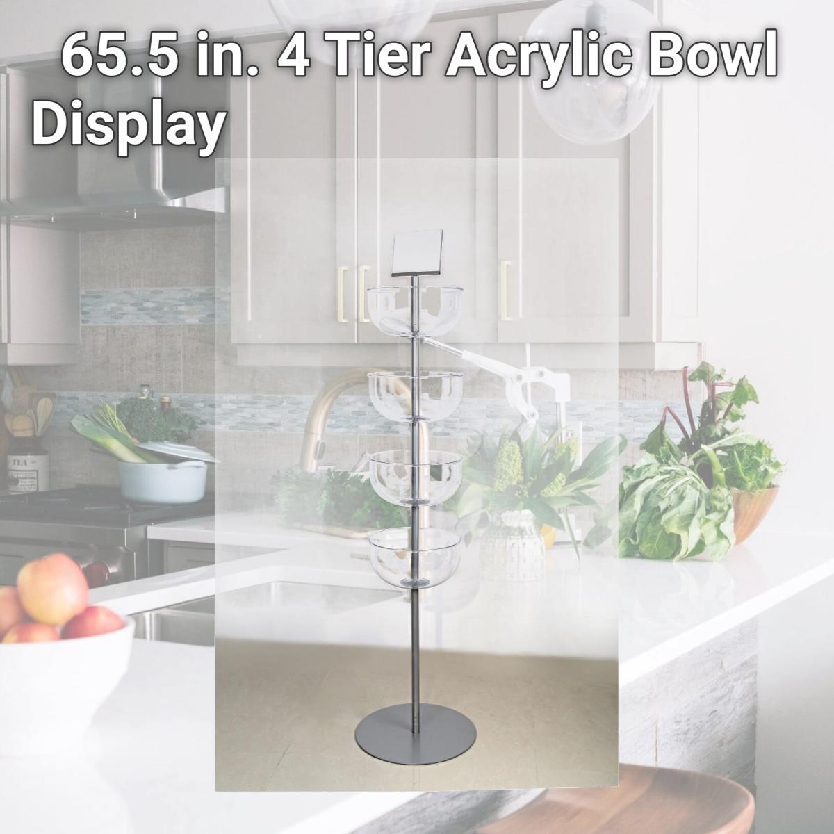 Picture of AMKO R-IBT-4 65.5 in. 4 Tier Acrylic Bowl Display