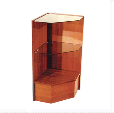 Pentagonal Corner with Glass Shelf, Cherry