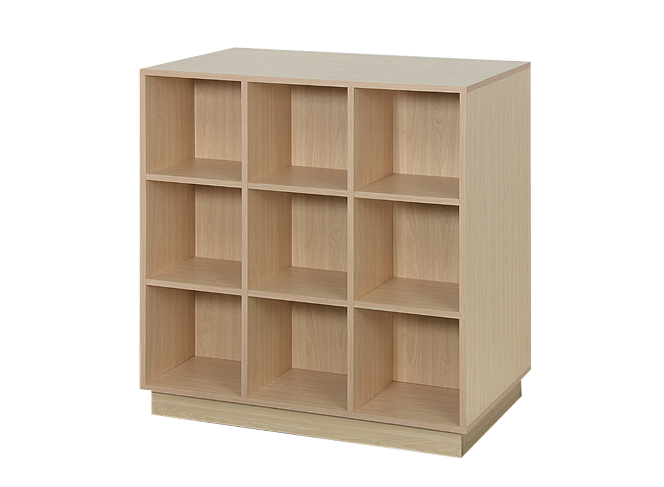 Wic18 12 In. 18 Wood Cubbie Double Sided Display, Maple