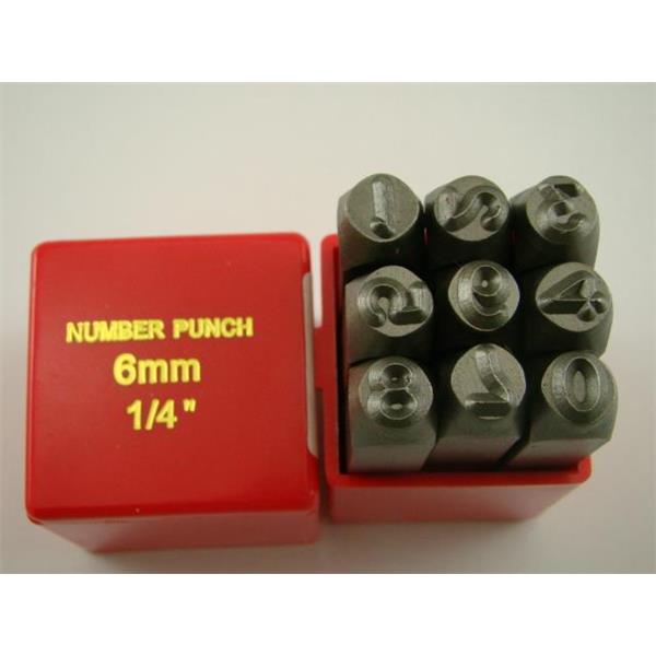 9316ns9 0.25 In. 9 Number Punch Stamp Set Hardned 40 Crv Steel Metal 64 Hrc Heavy Duty