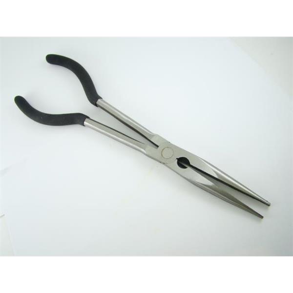 Cf01 11 In. Long Nose Plier With Cutter Grip Handle Tong Crucible Gold Silver Melting
