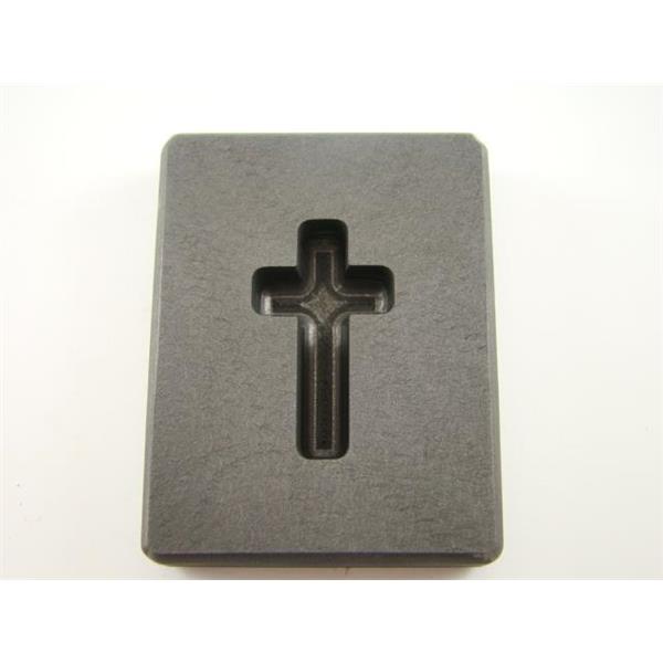 1.25 X 25 Cross Mold 0.75 Oz Custom Cross Gold High Density Graphite Mold Silver Necklace - 1.19 In.